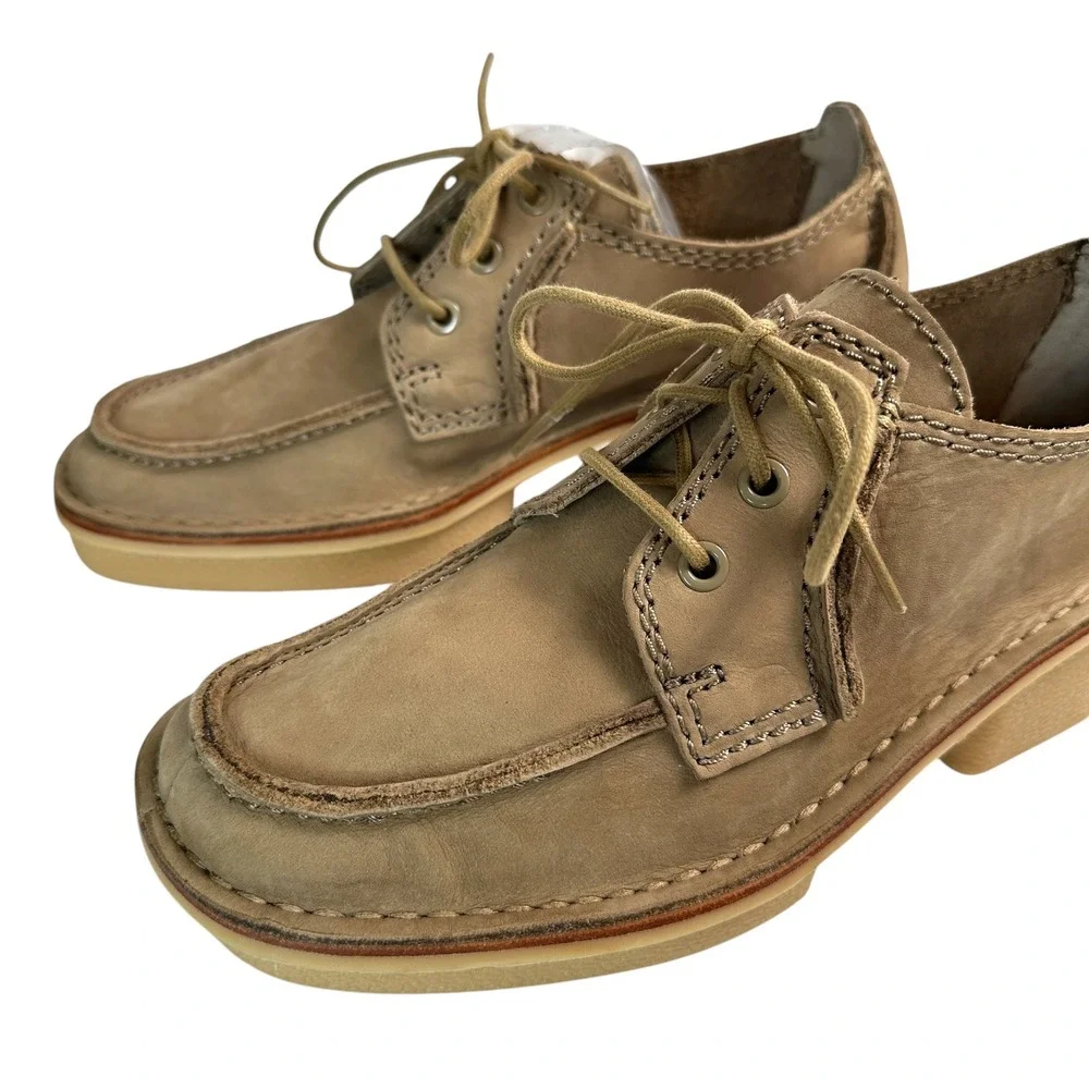 Clarks Shoes Artisan Veldta Auburon Platform Moccasin Nubuck Taupe 10 Gorpcore